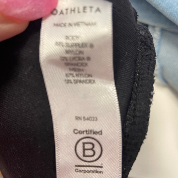 Athleta medium, zipper pockets, white stripes black joggers $75 - Picture 7 of 7